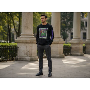 Men's Goosebumps Long Sleeve Tee XL Black Graphic Print